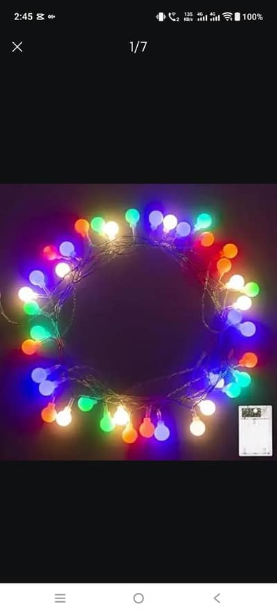 Fulighture 16ft 40 LED USB Powered Globe String Lights
