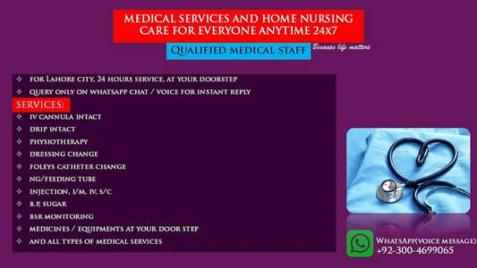 MEDICAL SERVICES AND HOME NURSING CARE FOR EVERYONE ANYTIME 24x7