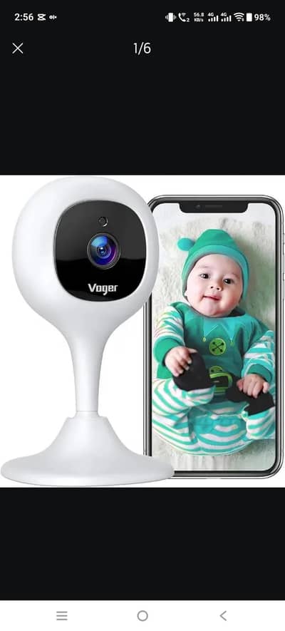 Voger Baby Monitor Pet WiFi Camera 1080P Two Way Audio Indoor