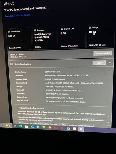 Hp desktop