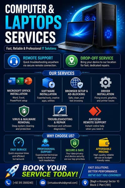 Windows Installation, Software installation, Computer& Laptop IT Supp