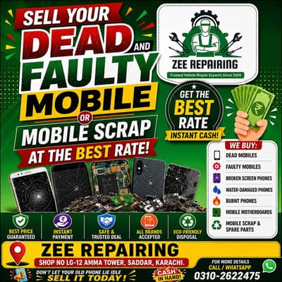 Dead, Faulty Aur Scrap Mobile K Best Rates ZEE REPAIRING karachi