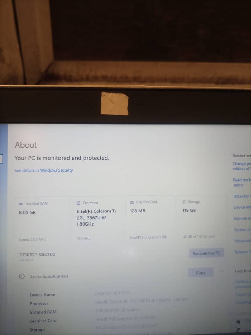 AZADI SALE PRICE DROP HP Thin Client 8/128gb notebook 10
