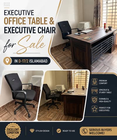 Executive Office Table & Executive Chair (D-17)