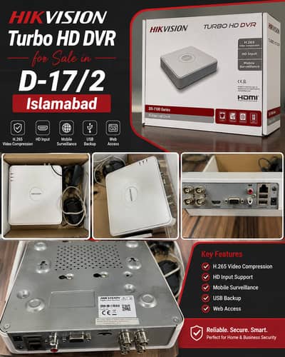 HIKVISION Turbo HD DVR for Sale in D-17 Islamabad
