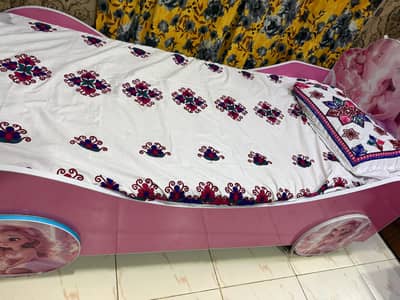 bed with wardrobe and mattress