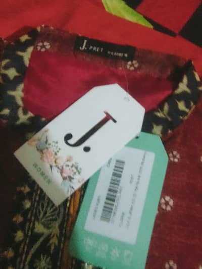 new j dot branded shirt summer lawn with inner attached size XL
