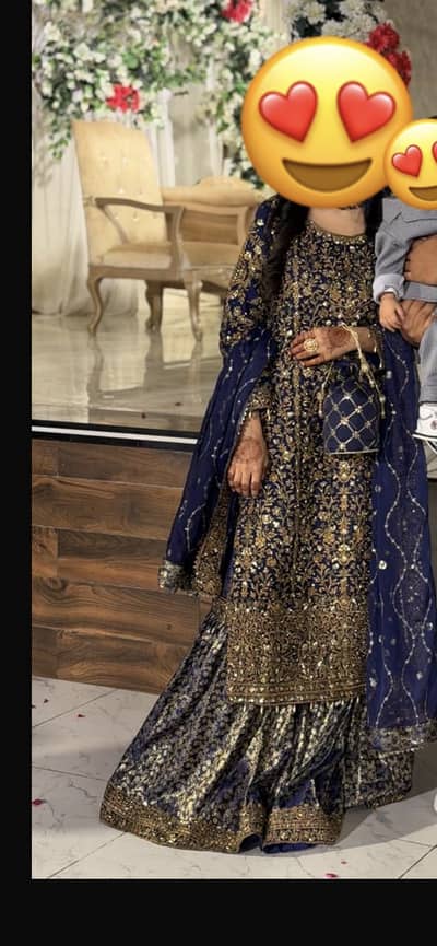 Elegant farshi sharara. Excellent condition worn once like new