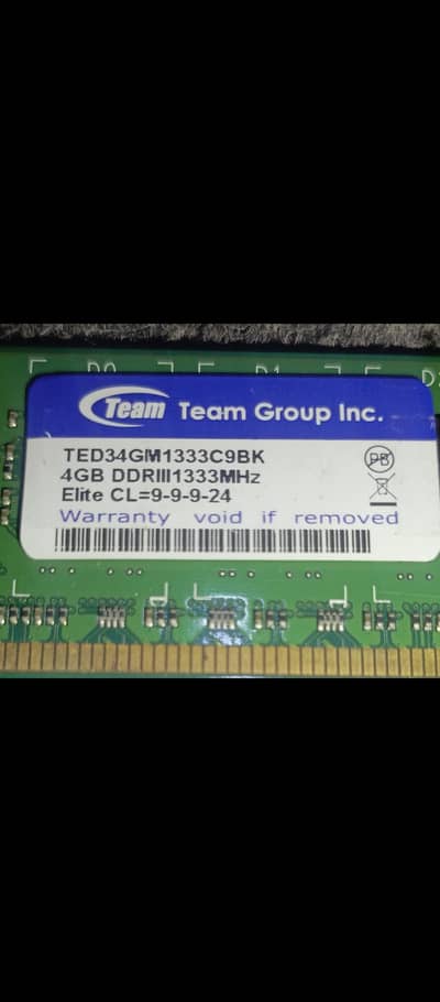 Team Group 4GB DDR3 1333MHz Desktop RAM - 100% Working