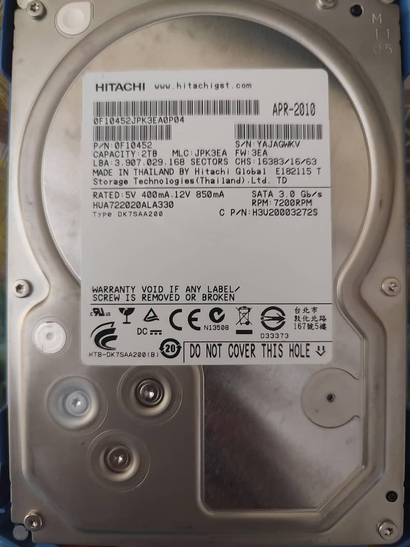 Hard disk Drive 2 TB 0