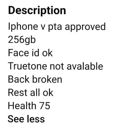 iPhone x 256gb official PTA