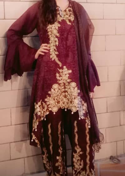 stylish embroidery frock