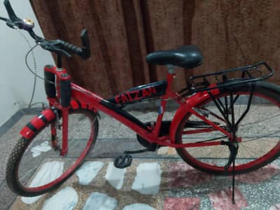 tyre condition is A1 . cycle used 2 month. color black  and red.
