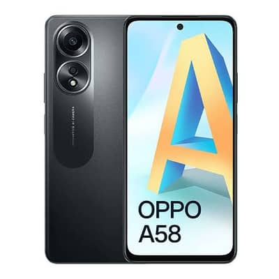 OPPO A58 with box . . Camra 50 pixel no open no repair 8+128 gb