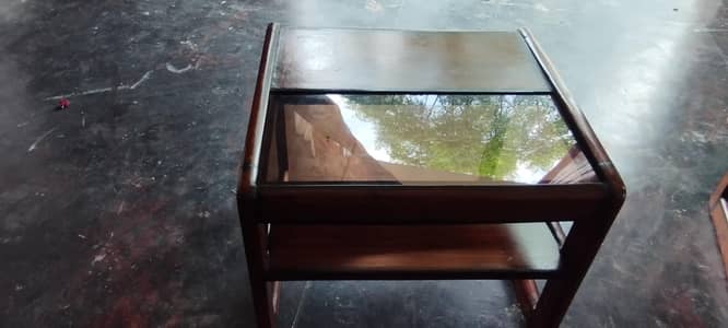 1 dining table and 2 side small tables