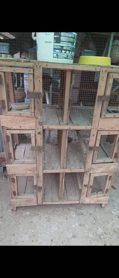 6 portion wooden cage