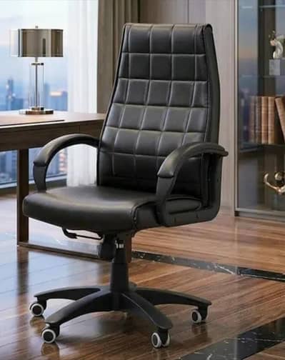 Premium High Back Executive Office Chair with Wheels & Cushioned Seat