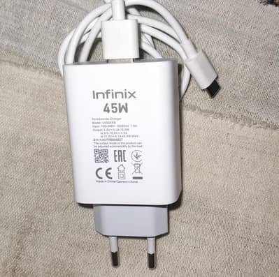 Infinix Hot 60i Original Charger 45w SuperFast Charger