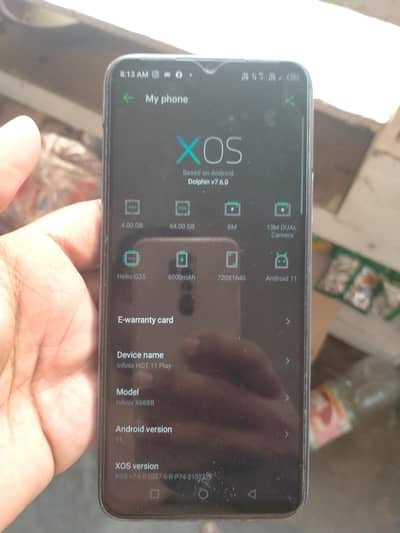 Infinix Hot 11 Play.      phone number 03264000795