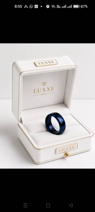 Royal Blue Stylish Ring for Men - With Premium Box