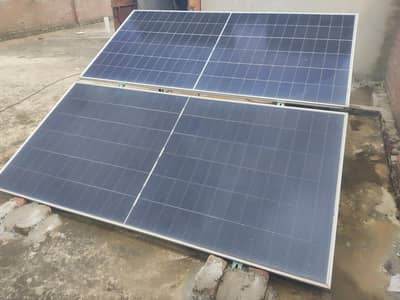 Solar panel 2 585w Canadian and longi with stand 1 4000 watt inverter