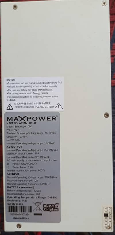 Max power inverter like new