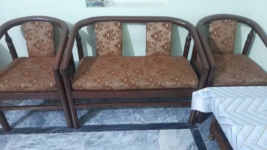 wooden sofa 4 seater