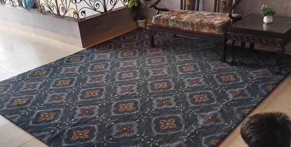 Blue Floral carpet