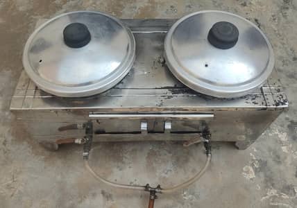 Commercial Double Burner Gas Stove
