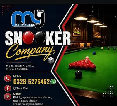 Snooker Table / Foosbal /Pool table /Carrom /table tennis /Snooker