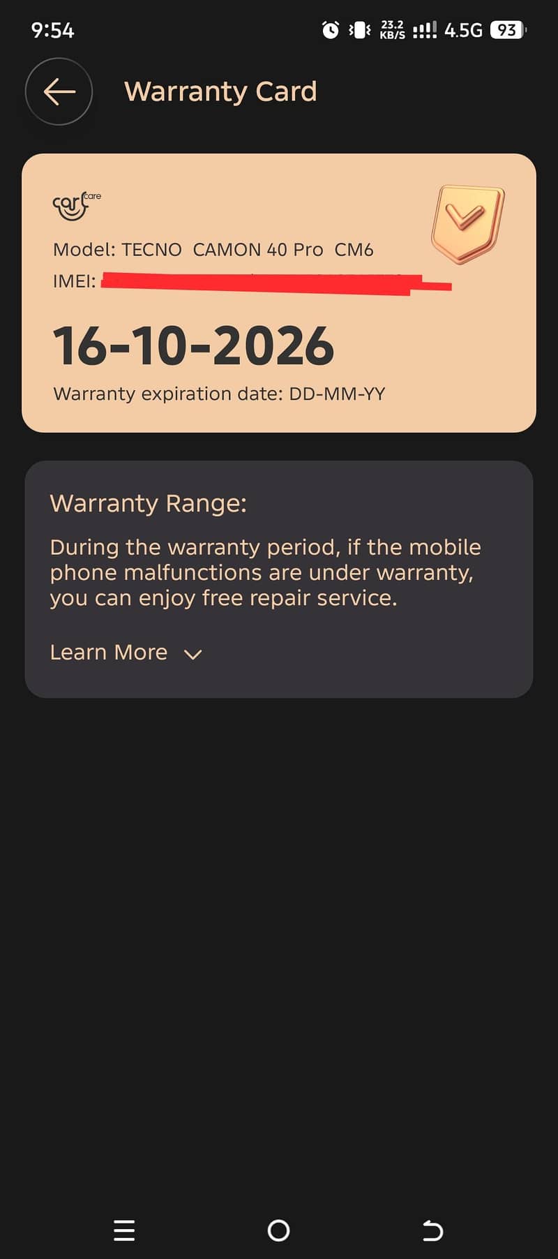 Tecno CAMON 40 Pro 5
