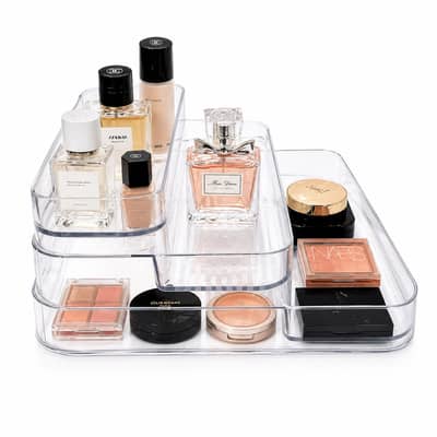 Acrylic 3 Layer Makeup Organizer Box | Cosmetic Storage Rack | Transpa