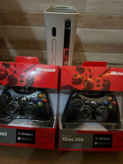 Xbox 360 & 2 Original Controller 100 Games ps3/ps4/ps5/xbox one