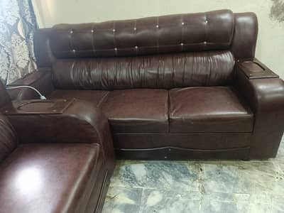 6 seater leather Sofa