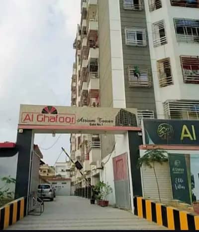 SECTOR- 11-A All Ghafoor Atrium Tower ROAD SIDE FACING BOUNDAY WALL PROJECT BEAUTIFUL 1 BED LOUNGE NORTH KARACHI
