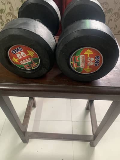 Pairs of two 5kg  dumbells