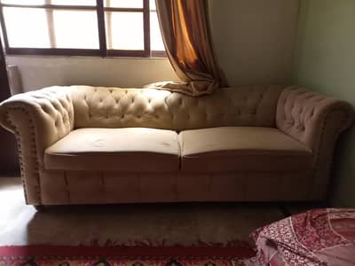 -Seater Chesterfield Sofa Set - Good Condition