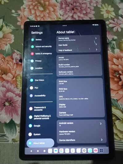 lenovo tab M10 plus 3rd Gen