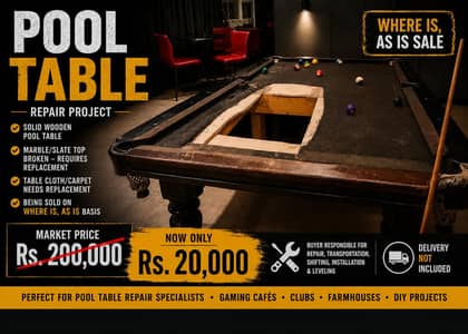 Rs 2 Lac Pool Table for Just Rs 20000