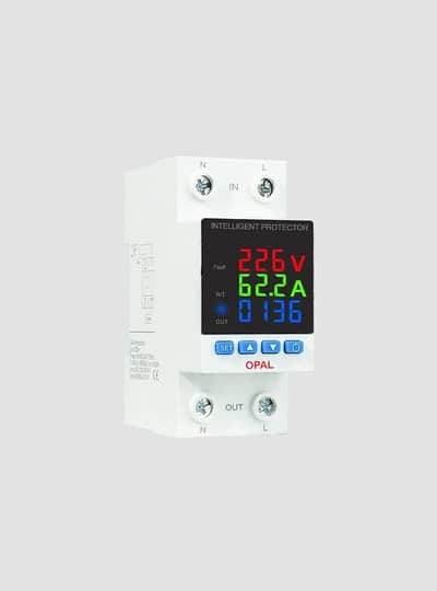 Voltage + Ampere Protector 2 Pole 63A With Energy Counter