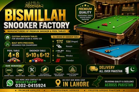 Premium Snooker Tables for Sale |  Manufacturer/Snooker Club Setup