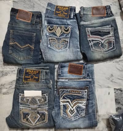 Boot Cut Hip Hop Denim Jeans For Men's | Branded Jeans Export Leftover
