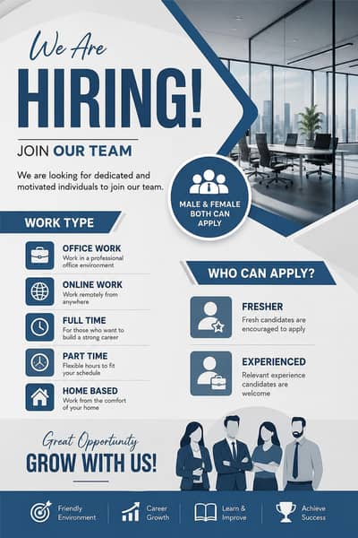 hiring now in Lahore