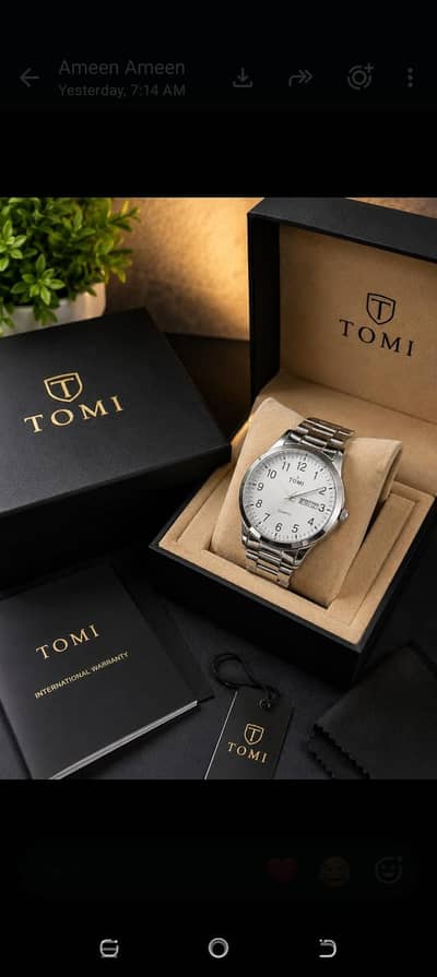 Tomi classic luxury watch quartz