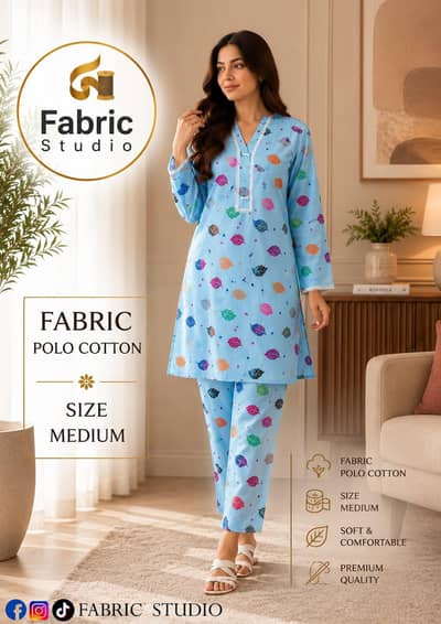 Premium Cotton 2 Piece Stitched Suit ( Ledies Collection )