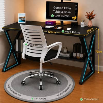 Gaming Table, Study Table, Office Workstation, Laptop Table, & Chairs