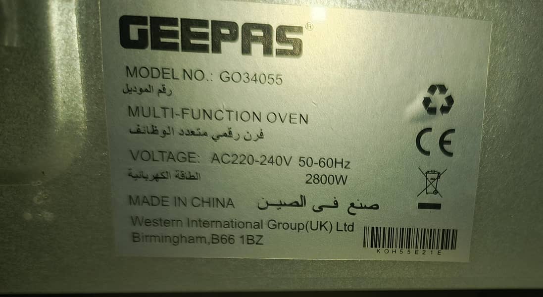 Geepas Multi-Function Oven 4