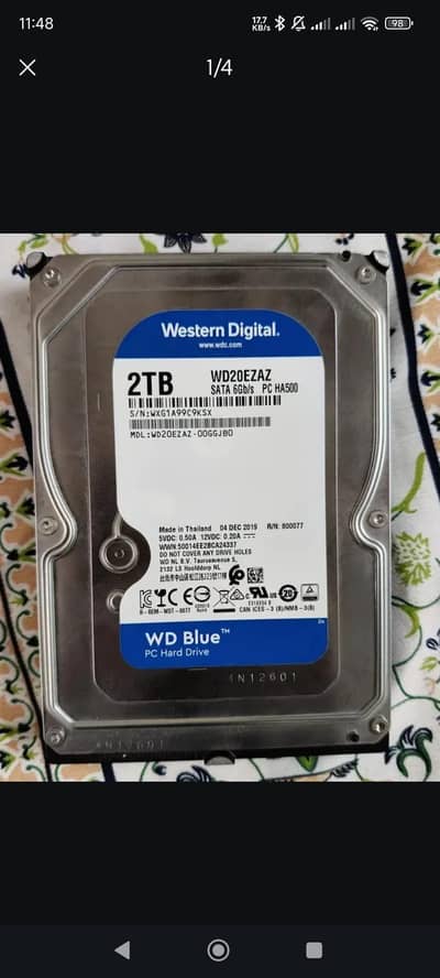 WD blue 2tb Hdd Hard 100 Health