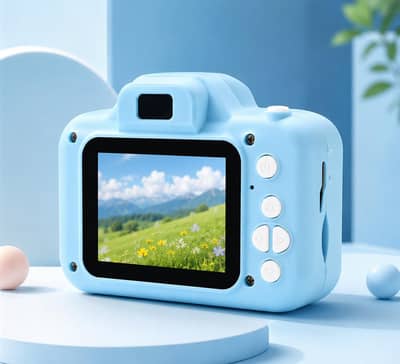 Mini Vintage Digital Camera for Kids ABS Plastic  Pastel Colors