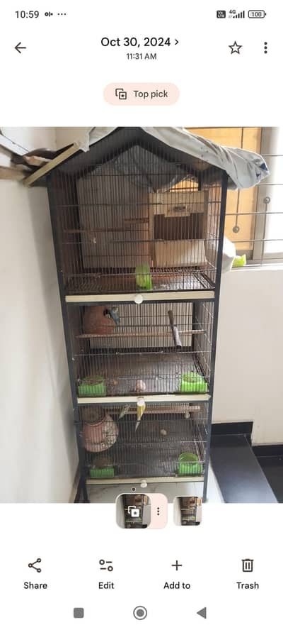 selling 3 portion (heavy gedge) bird cage.